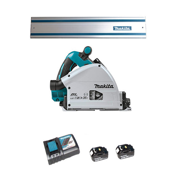 Makita Plunge Circular Saw Brushless 36V 165mm- Kit With Track