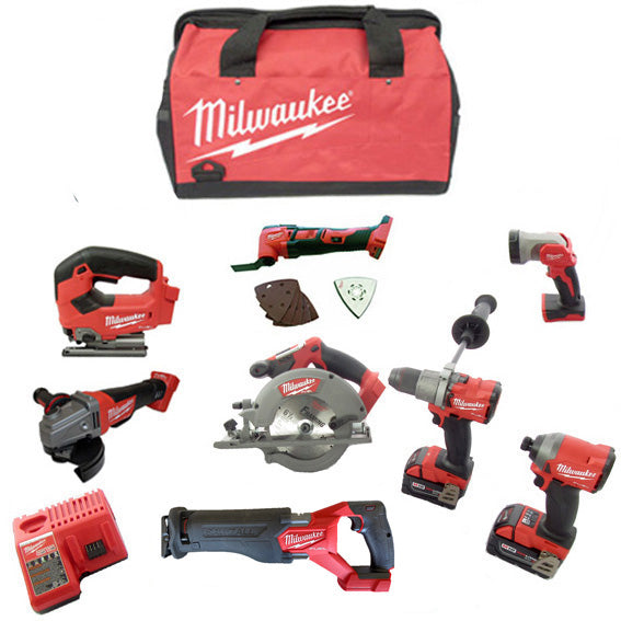 #Milwaukee M18 Fuel 8 Piece Kit