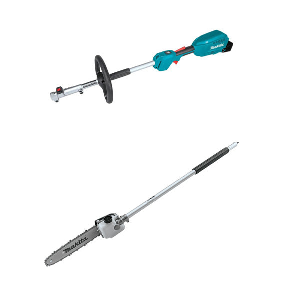 Makita Cordless Power Head Multi Function + Makita 10" Pole Saw Couple Shaft Att