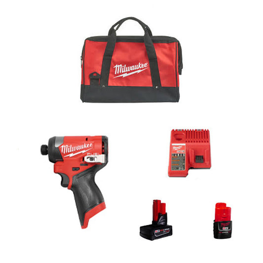 Milwaukee Impact Driver 1/4" Hex M12 FUEL 3453-20 Kit
