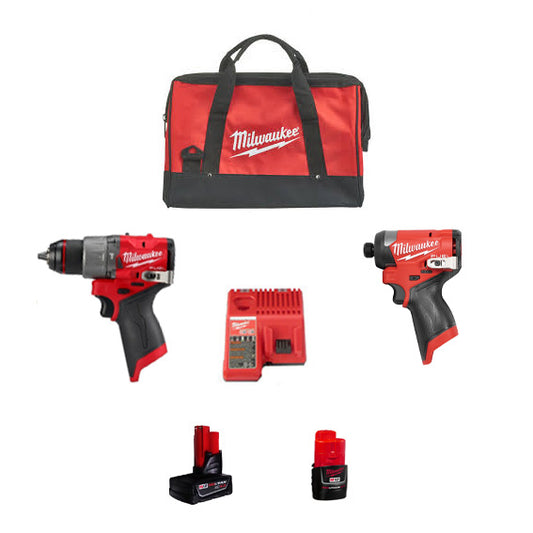 #Milwaukee Hammer Drill Driver 1/2" Twin Kit M12 FUEL 3404/3453