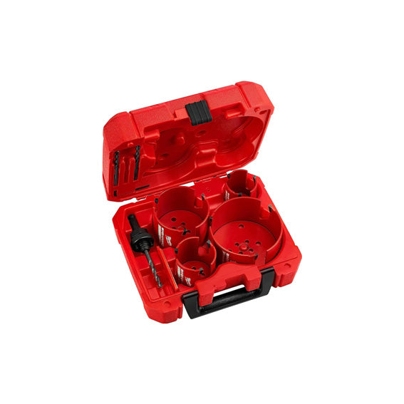#Milwaukee Hole Saw Kit Big Hawg Carbide Teeth Plumbers 8PC 49-56-9285