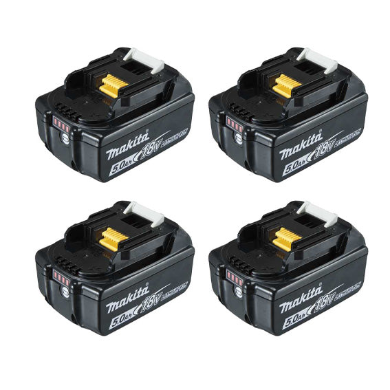 Makita 5.0Ah Lithium-Ion Battery 18V LXT BL1850 -4 Pack