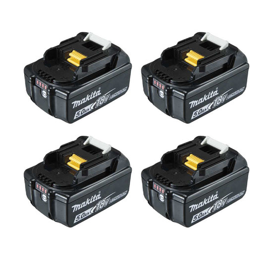 Makita 5.0Ah Lithium-Ion Battery 18V LXT BL1850 -4 Pack