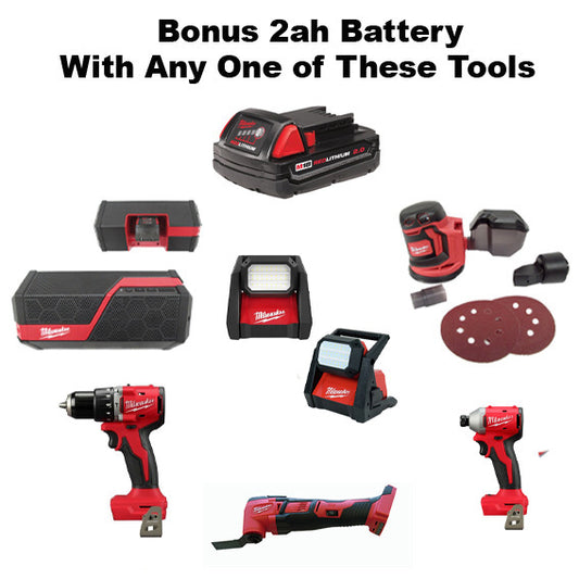 Milwaukee 2AH Battery M18 Tool Special