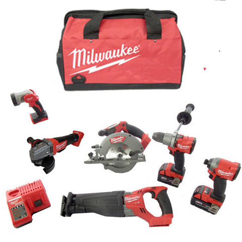 Milwaukee M18 Fuel 6 Piece Kit (GR)