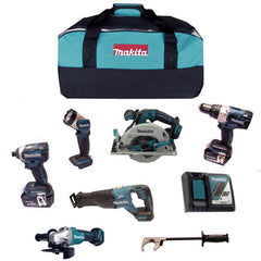 Makita 18v PREMIUM 6 Piece Brushless Combo Kit-Grinder